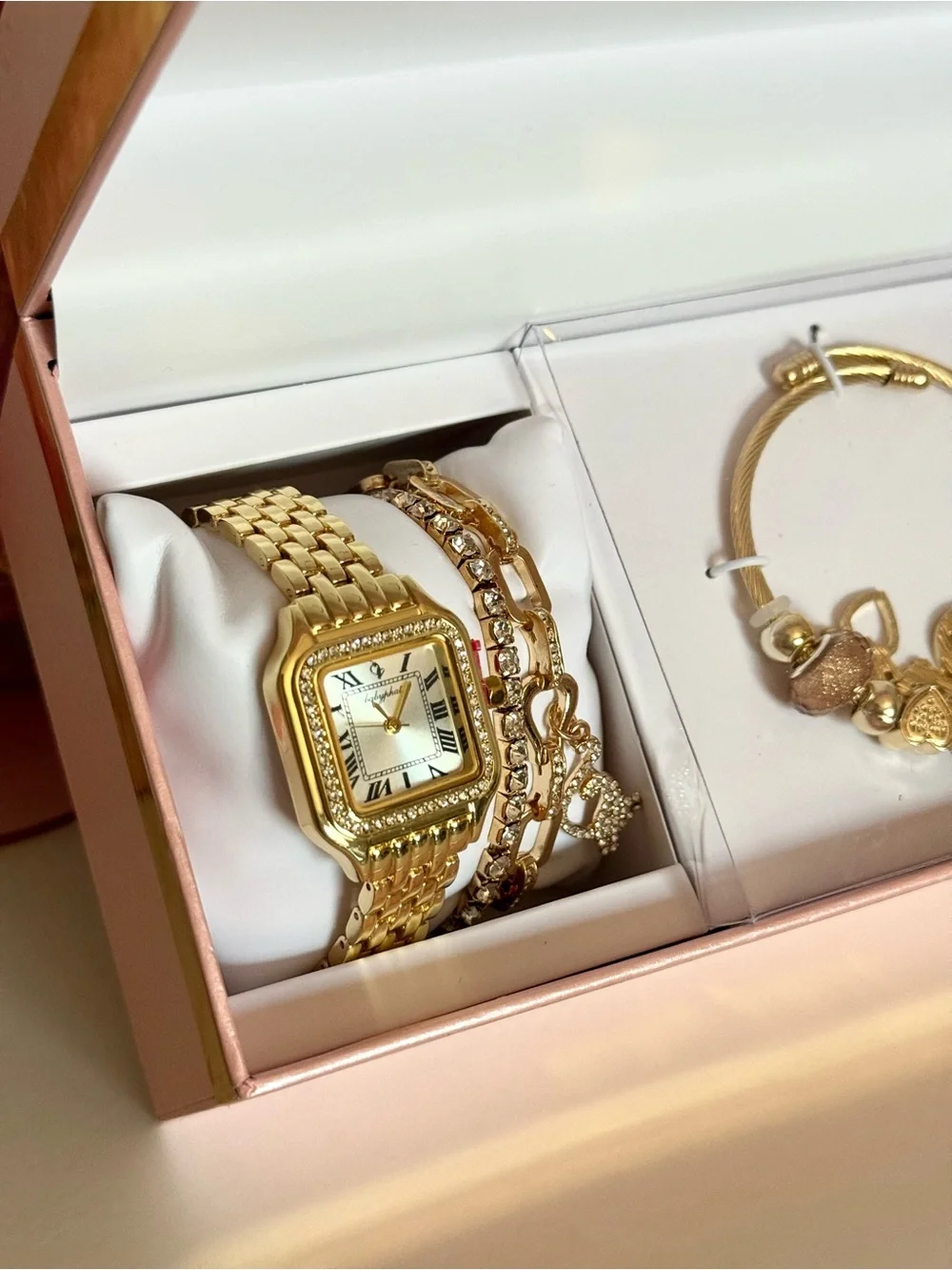 Baby Phat Gold Tone Women's Watch and Bracelet Set